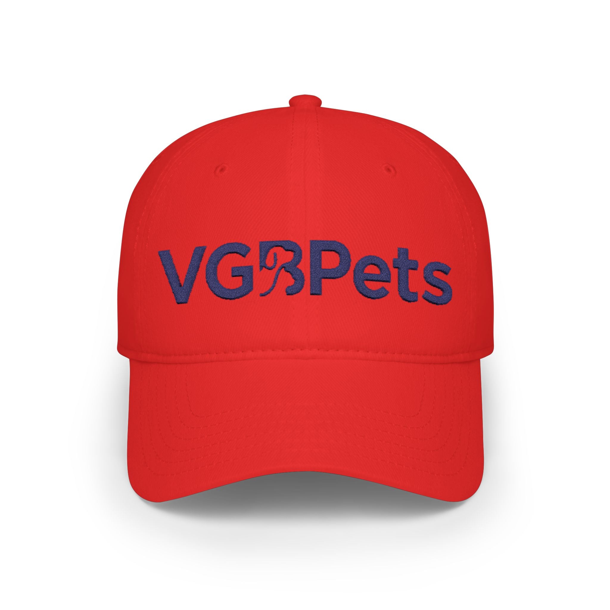 VGBPets Embroidered Baseball Cap — Low Profile Red Pet Lover Hat